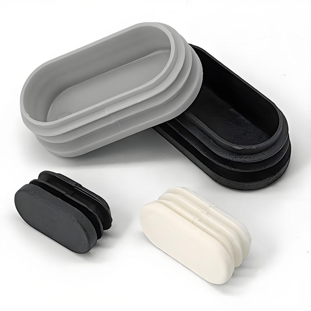 Oval Plastic Blanking End Caps Tube Pipe Inserts Plug Bung Steel Length 20~120mm