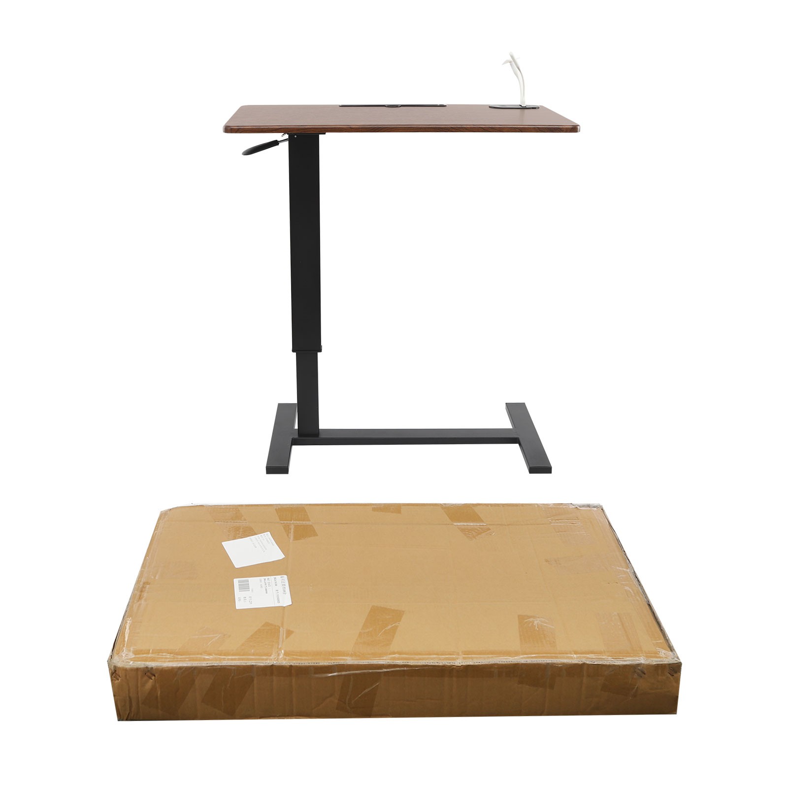 Mobile Table,33.46*17.71in Adjustable 25.98-37in-height Side Table Living Room