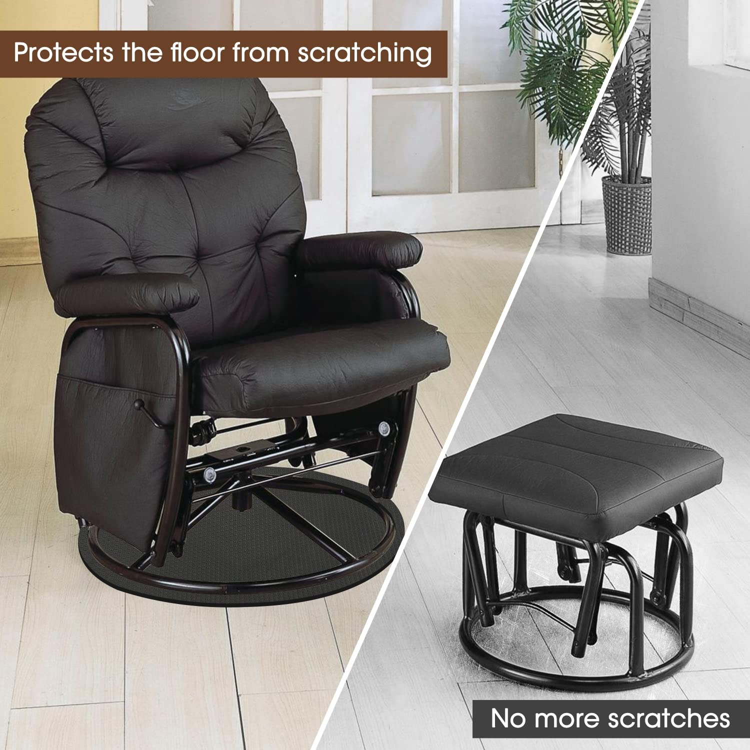 Recliner Pads for Hardwood Floors, Non Slip Furniture Pads for Hardwood Floor…