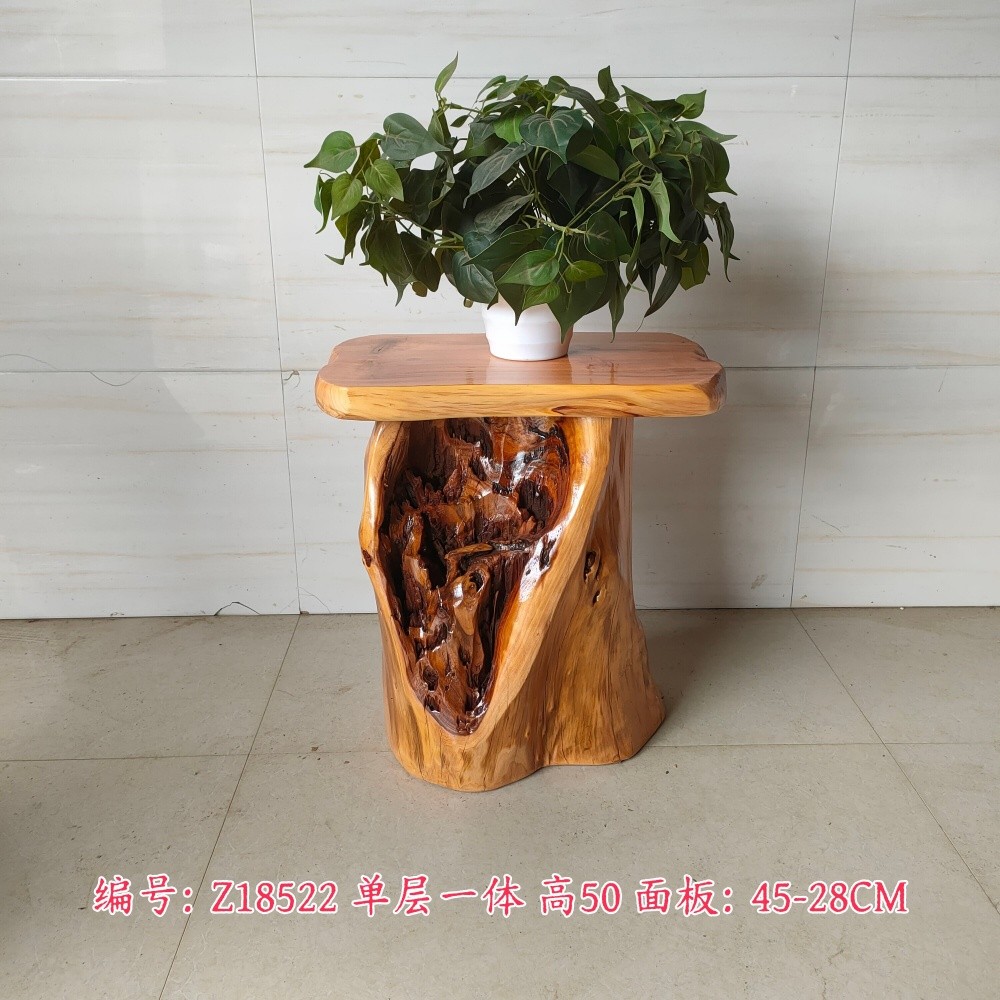 Natural Solid Wood Root Carving Plant Stand Antique Tree Root Art Decor Pedestal