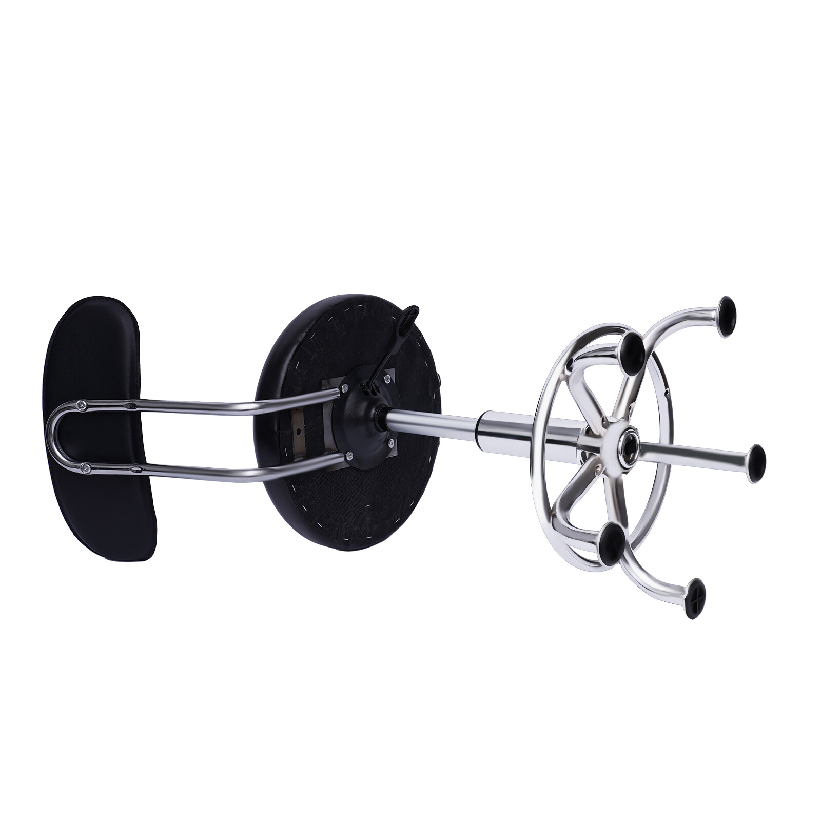 Garage WorkShop Stool Bench Mechanics Swivel Chair Height-Adjustable Seat Black