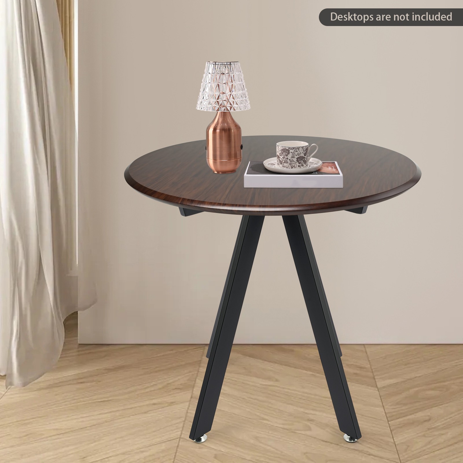 28 inch Round Iron Table Base Leg 220LB Load Black for Dining Desk Coffee