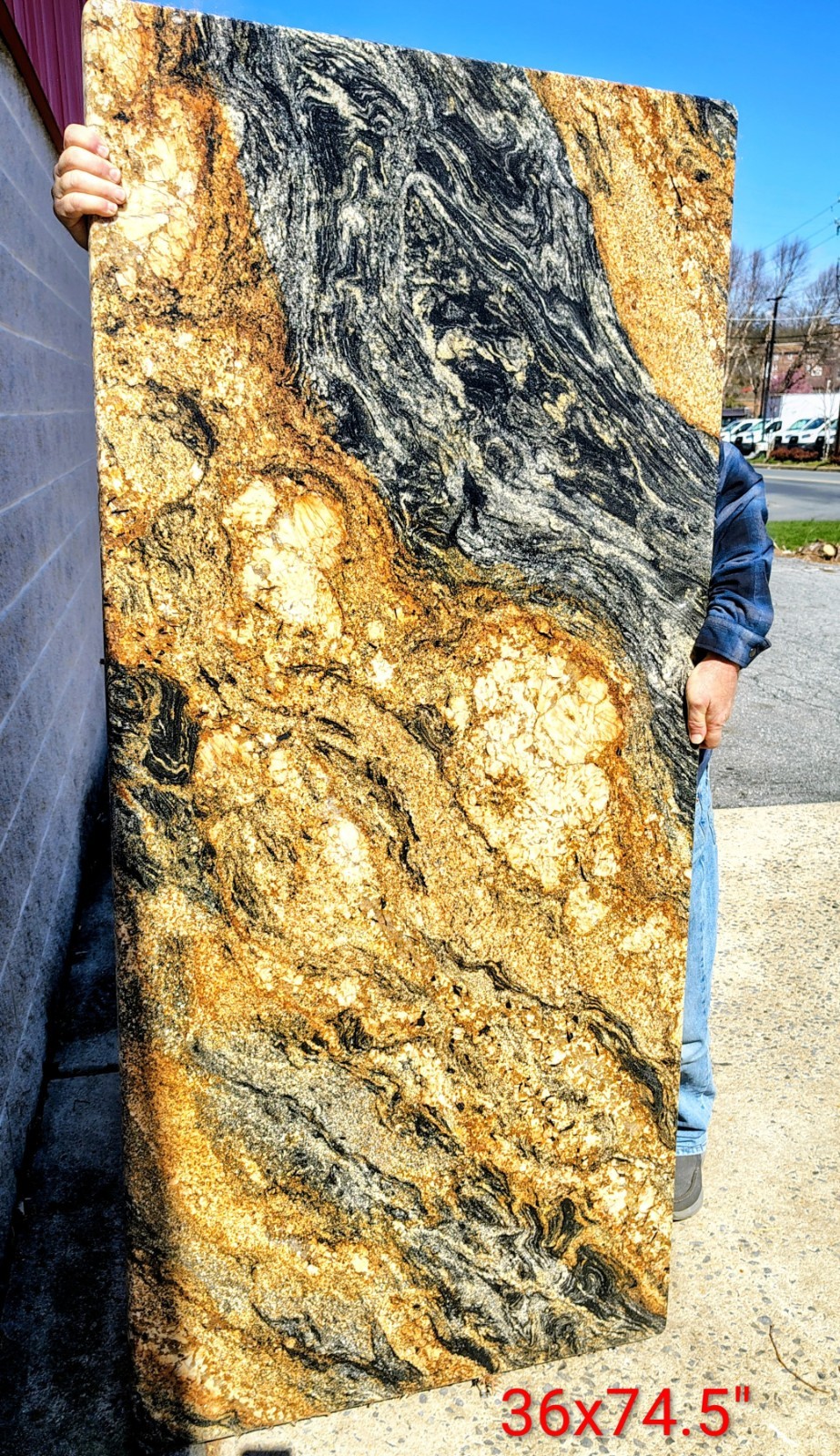 Stone Table Top. 35×74.5″X1¼. Was In A Small Coffee Shop In A Farmers Market.