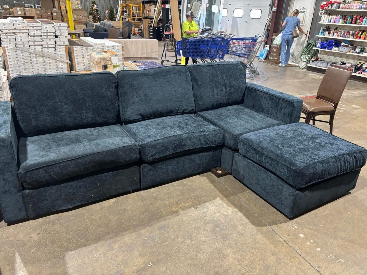 Side Cover: Midnight Navy Corded Velvet