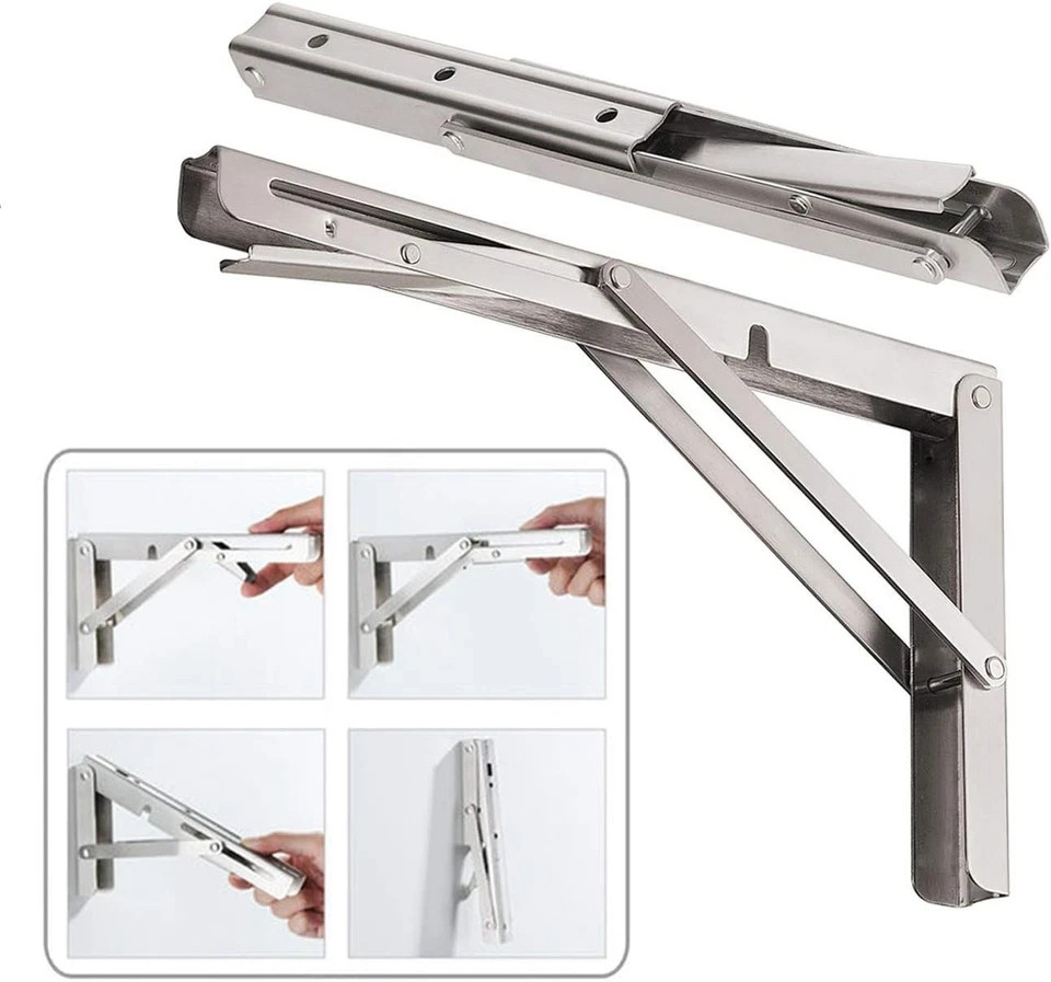 CLT 20» Folding Shelf Brackets Max. Load 440 lb, Heavy Duty Stainless Steel …