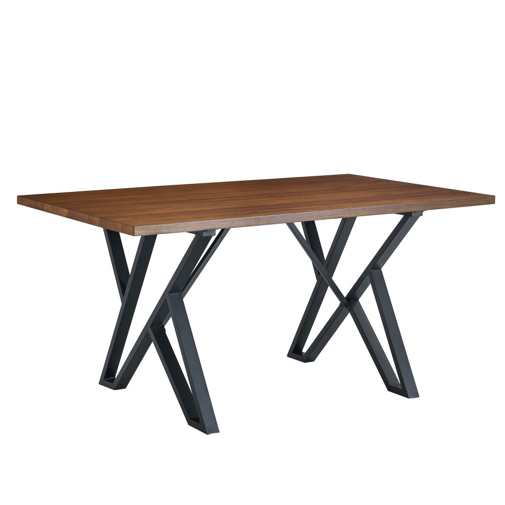 Dining table Featuring angular-shaped support legs Crafted from walnut wood