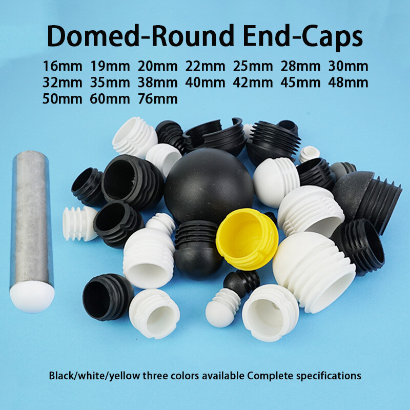 Domed-Round-Plastic-Blanking-End-Caps-Tube-Pipe-Inserts-Bung Plugs steel tubing