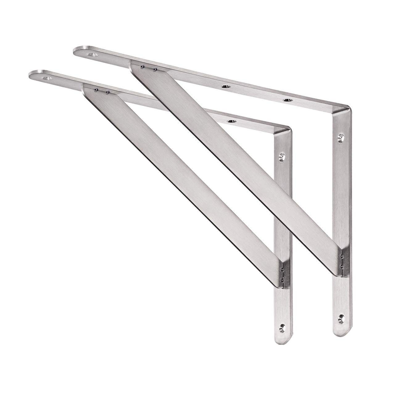 CLT Shelf Bracket 16” x 12 Max Load: 550 lb Heavy Duty Stainless Steel Solid She