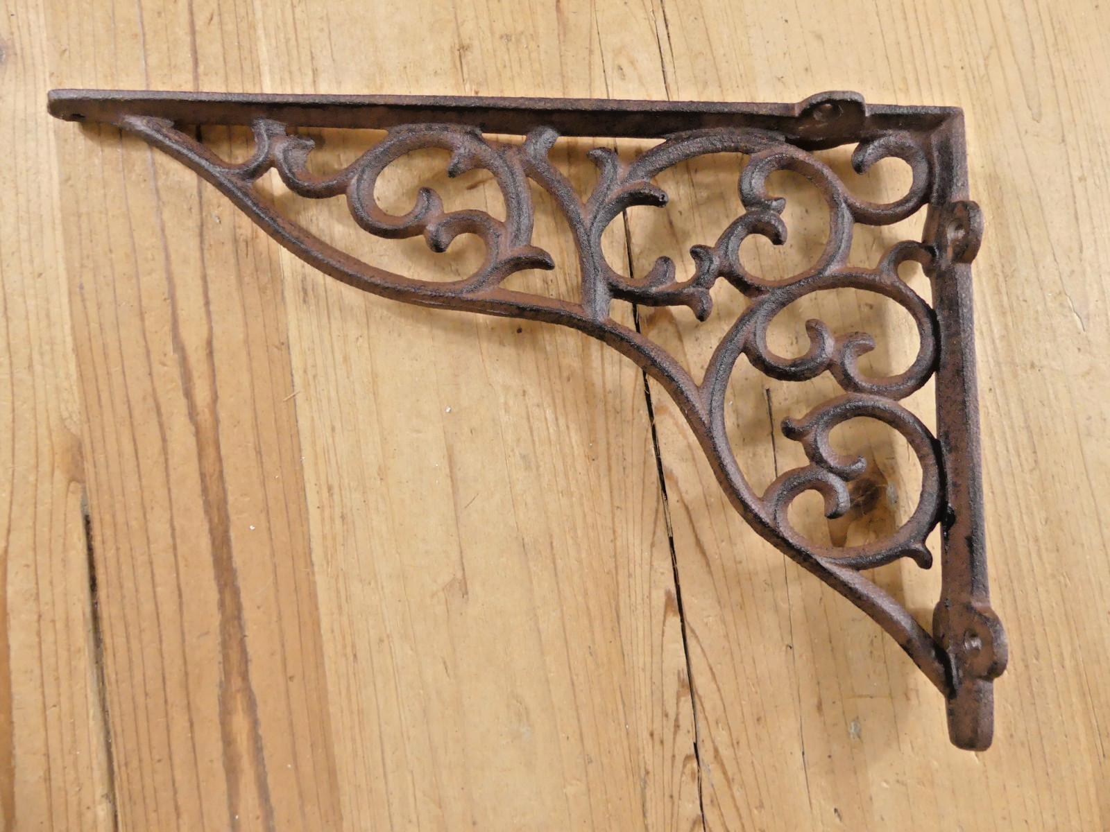 6 LARGE Shelf Braces Wall Brackets Cast Iron Brackets Vine Garden Corbels Rustic