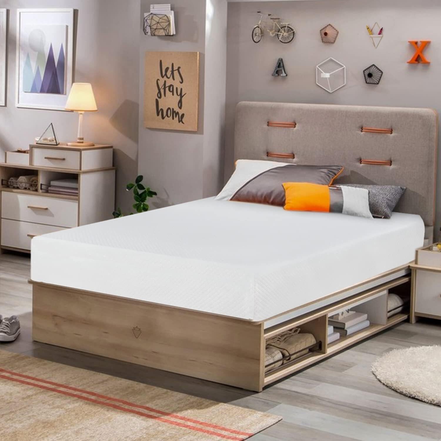FDW | 5 Inch Twin Mattress | Medium Firm | Gel Memory Foam Mattress | White |…