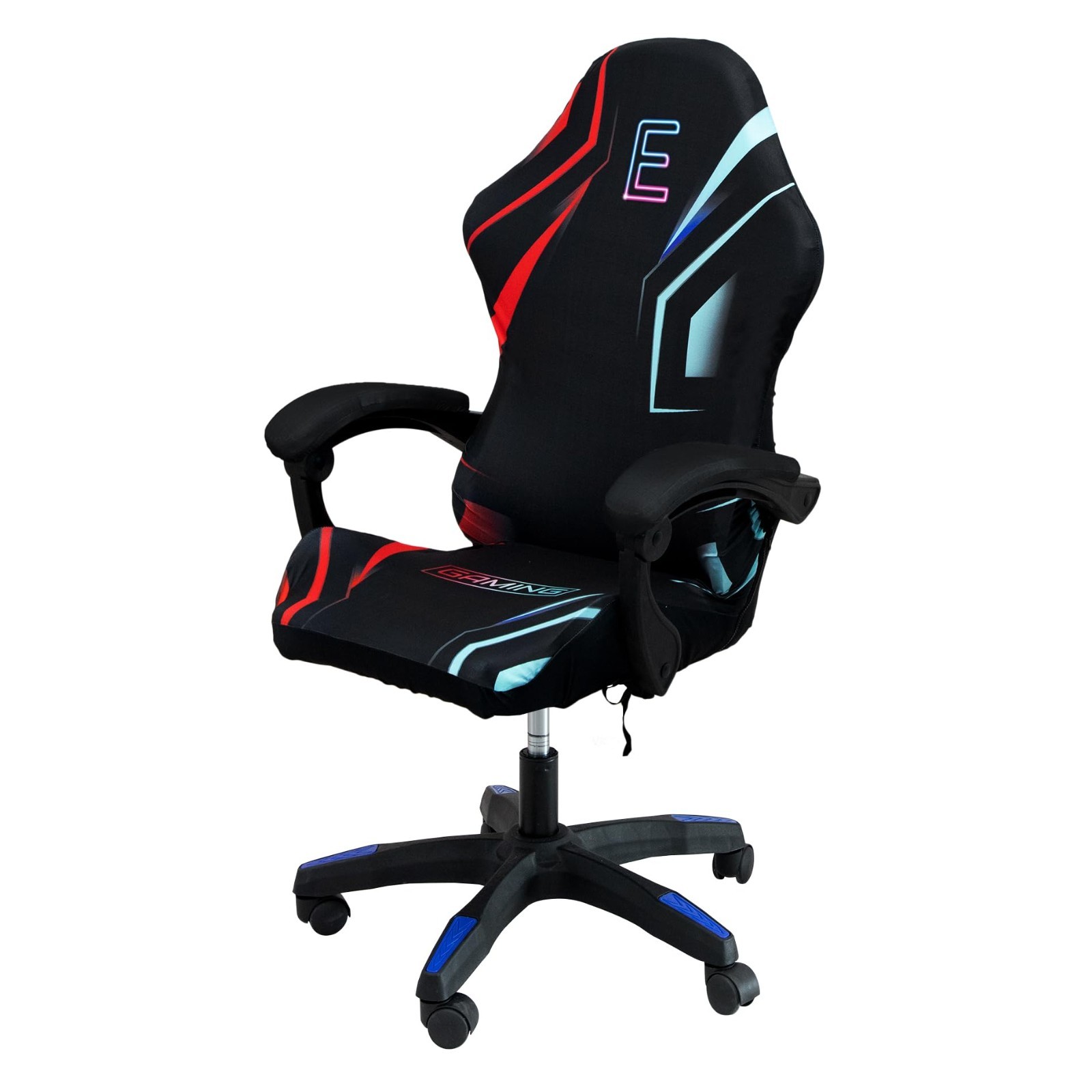Universal Fit Gaming Chair Cover – 3D Printed One-Piece Seat & Armrest Slipcover